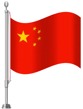 a chinese flag waving in the wind