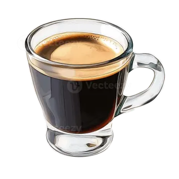 a cup of coffee on a white background