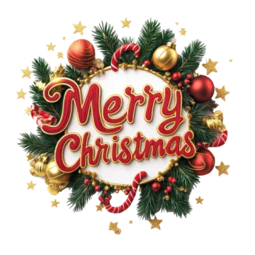 a christmas wreath with the words merry christmas