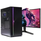 a desktop computer with a monitor and mouse