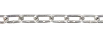 a silver chain on a white background