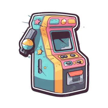 an illustration of a colorful arcade machine