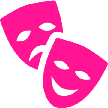 a pink mask on a white background