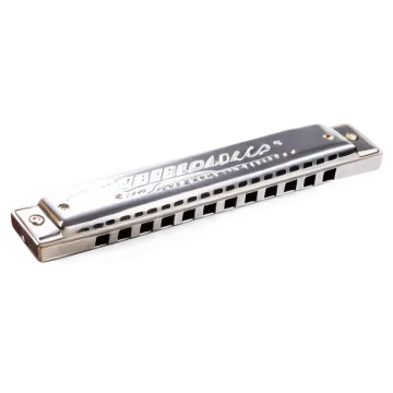 a harmonica on a white background