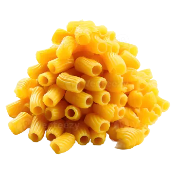 a pile of pasta on a white background