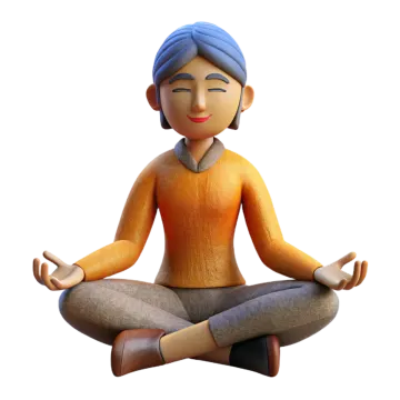 a woman sitting in a yoga pose