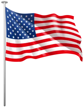 an american flag waving in the wind
