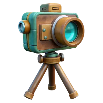 a camera on top of a tripod