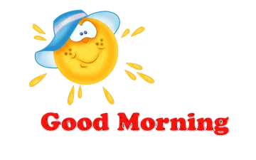 a sun with the word god morning on it