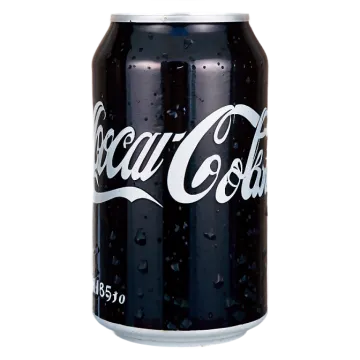 a can of coca cola on white background