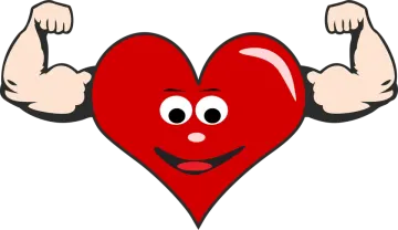 a cartoon heart with arms and legs