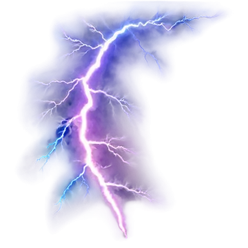 a lightning bolt on a white background