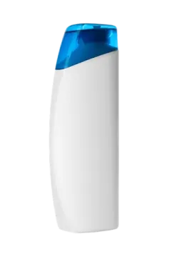 an image of a white and blue bottle