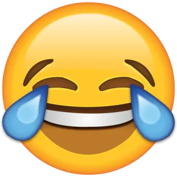 a smiley face with tears on it