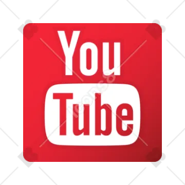 the youtube logo on a red square button