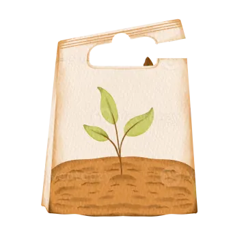 a bag filled with seeds and seeds