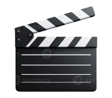 A clap on a white background