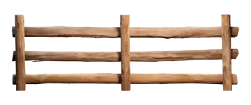 a wooden fence on a white background