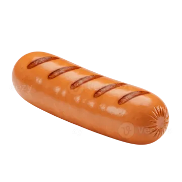 a hot dog on a white background