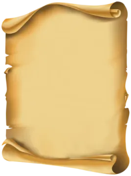 a scroll with parchment paper on it