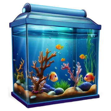 an aquarium with fish and corals