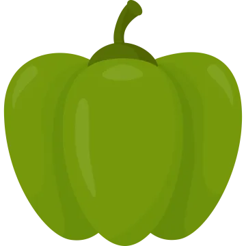 a green pepper on a white background
