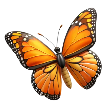 a monarch butterfly on a white background
