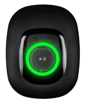 a computer mouse with a green light on it