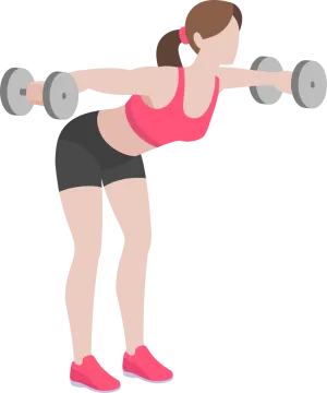 a woman doing a barbell exercise