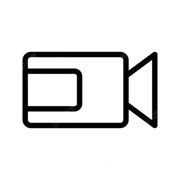 a black and white icon of a camera