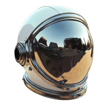 an astronaut's helmet on a white background