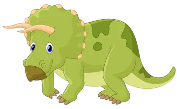 an illustration of a green dinosaur