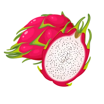 a dragon fruit on a white background