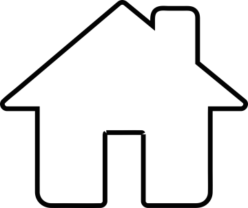 a black and white house icon