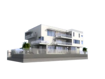 a 3d rendering of a modern house