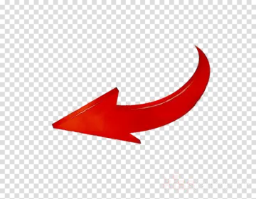 a red arrow icon on a transparent background
