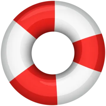 a red and white life preserver