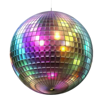 a disco ball hanging from the ceiling