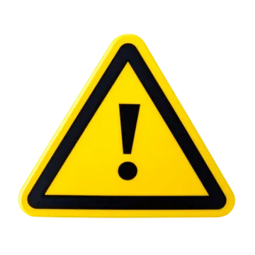 a yellow and black triangular warning sign