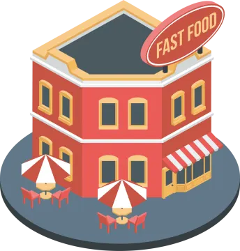 an illustration of a fast food restaurant