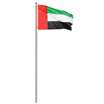 the uae flag on a white background