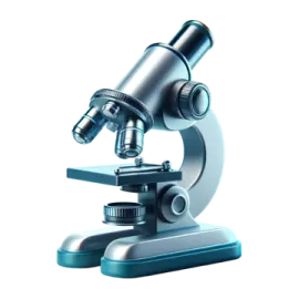 a microscope on a white background