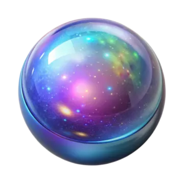 a purple and blue sphere with stars on it