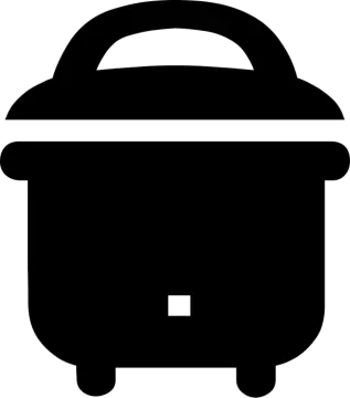 a black and white silhouette of an electric cooker