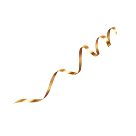 a brown ribbon on a white background
