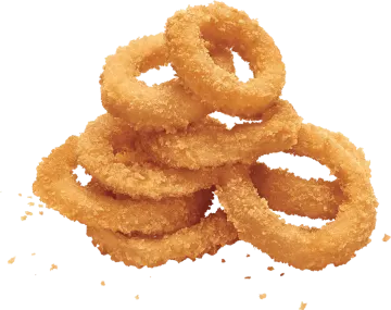 a pile of onion rings