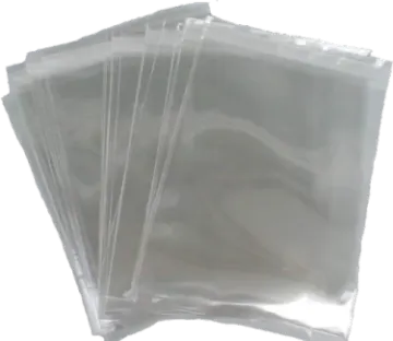 a pack of clear plastic bags on a white background
