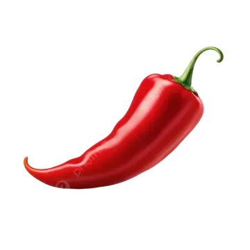 a red hot pepper on a white background