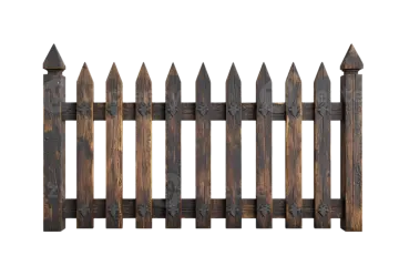 a wooden fence on a white background