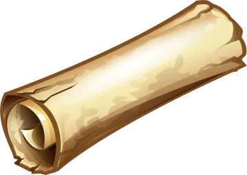 a rolled roll of parchment